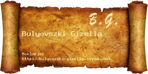 Bulyovszki Gizella névjegykártya